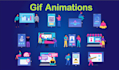 make animated gif, icon animations for website or app