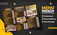 design modern and professional restaurant menu design