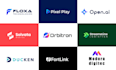 do modern saas software gradient tech startup app website timeless logo design