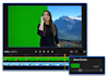 remove video green background moving object, rotate logo and watermark