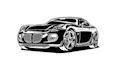 draw your car or vehicle into vector line art