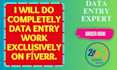 do completely data entry, copy paste, web research and web scraping work