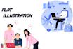 create  vector art illustration or sketch to vector art