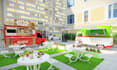 create 3d food truck, restaurant, and food court design in sketchup