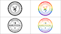 convert your logo into feminine pride rainbow theme