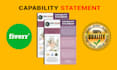 do creative capability statement and business flyer design