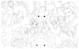 draw your favorite anime character into black and white line art