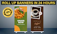 create a unique standee roll ups banner design