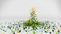 create 5 beautiful particle logo intro animation video