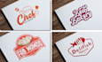 do custom bakery, BBQ, and restaurant logo design in 24 hours