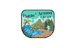 looking fun mountain beach theme mini golf logo