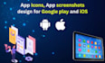 design app icon, feature image, splash screen, screenshots for your app
