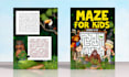 make sudoku word search puzzle mazes activity book cover design for amazon kdp