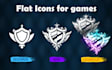 design 2d flat UI icons, items, skills for your games
