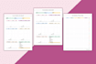 design custom printable planner, minimalist journal, tracker tempalte