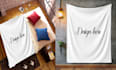 make brilliant blanket mockup, custom blanket mockup