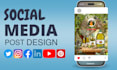 design attractive social media post, in canva