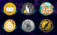 design crypto, meme token logo with 2d and 3d