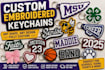 do custom embroidered keychains with shipping