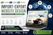 design a professional export import website