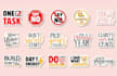 design typography stickers, custom planner stickers for etsy