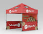 design custom tent, canopy tent, flag and table cover