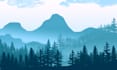 do flat style landscape illustrations for your project
