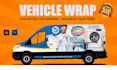 make creative vehicle  wrap design for van truck car food truck cart racing car