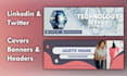 do linkedin, twitter cover, banner and header