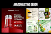 design premium amazon product listing images and a content