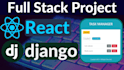 create website using  django node js and react