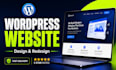 design or redesign wordpress website development, custom website, landing page