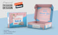 packaging box design, mailer box design with 3d mockup