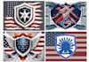 design a modern and creative arms shield logo