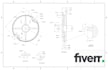 do technical drawing , line drawing or 2d drawing