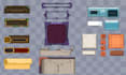create pixel art icon, UI or logo