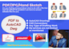 convert hand drawn sketch, PDF, or image to autocad dwg
