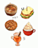 draw 5 food illustration doodles