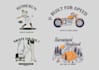 do retro vintage logo designs or t shirt illustration