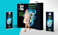 design step and repeat backdrop, billboards and street signs