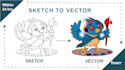 convert your sketch or logo image to vector within 24 hours