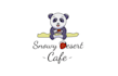 snowy desert café logo design