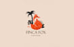 vintage tropical café logo design
