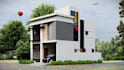 create your house front elevation exterior 3d model
