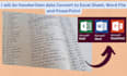 convert PDF invoice, bank statement, handwritten bill to excel