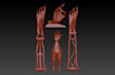 sculpt 3d printable hand model