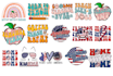 do creative retro groovy wavy typography svg t shirt design and bundle