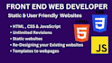 design a front end website which includes html and CSS