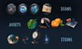 create 2d game assets, props, icons, items and objects
