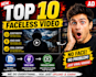 create top 10 faceless cash cow videos and bulk